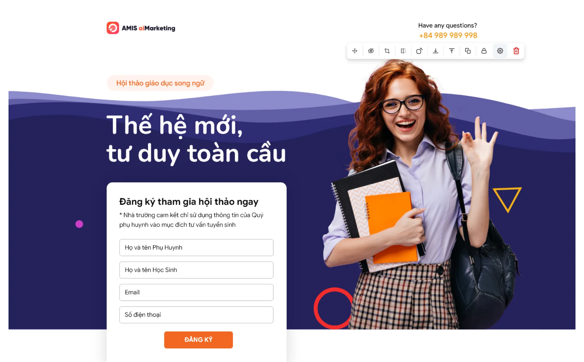 AMIS aiMarketing landingpage