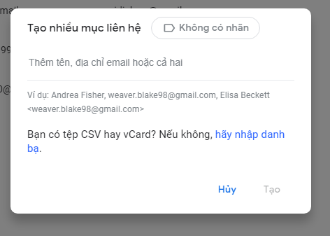 tạo email của khách hàng