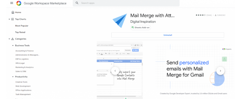 cài đặt mail merge