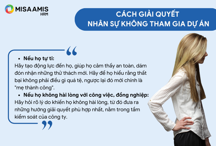 Cách giải quyết nhân sự không tham gia dự án