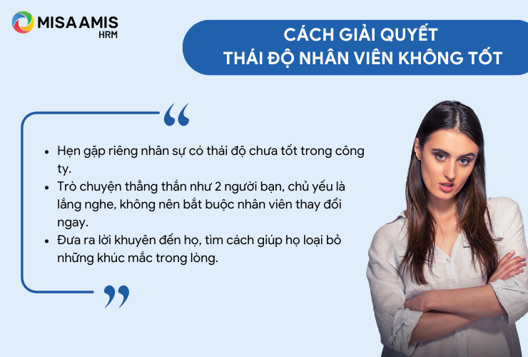 Cách giải quyết thái độ nhân viên không tốt