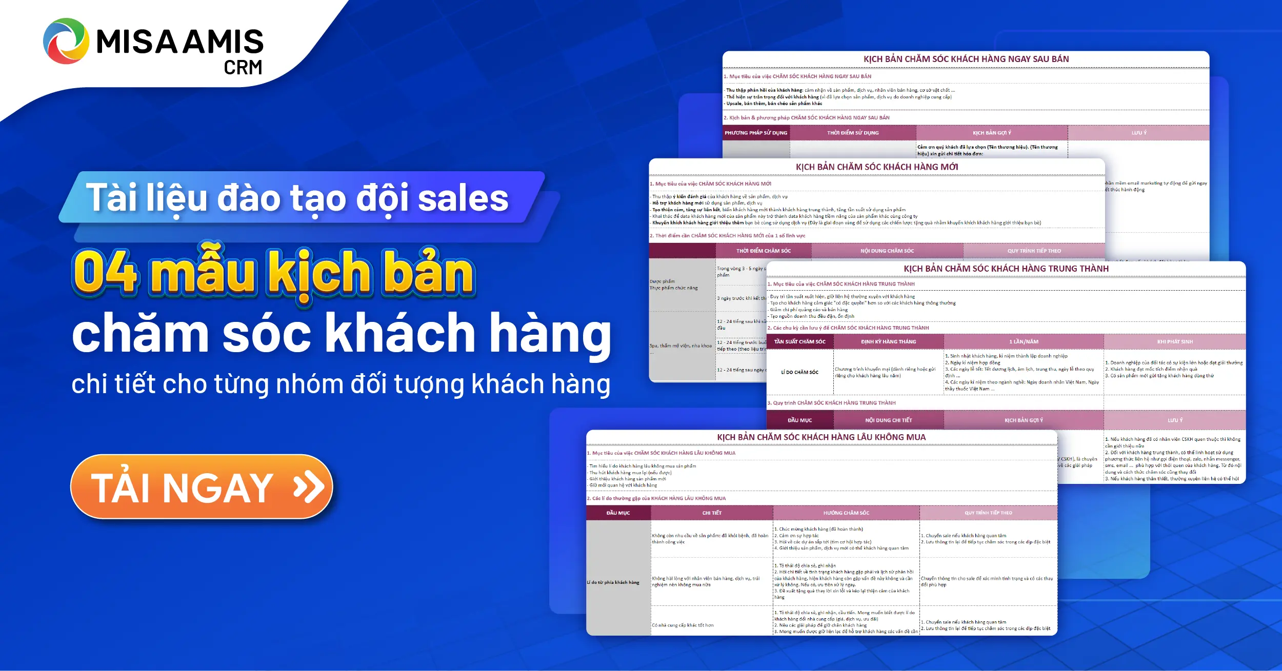 04 mẫu kịch bản chăm sóc khách hàng chi tiết cho từng nhóm đối tượng khách hàng