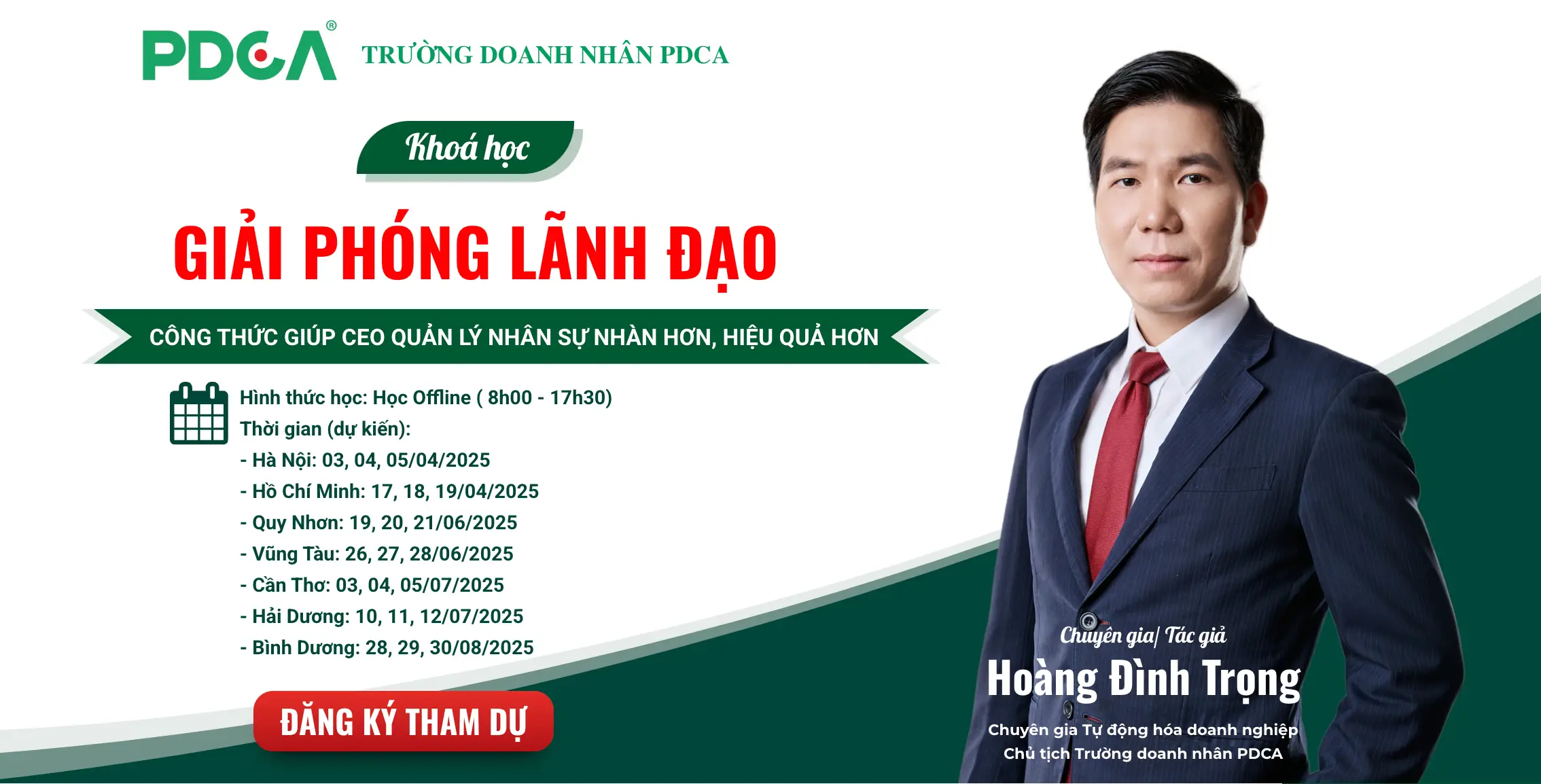 Khoá học giải phóng lãnh đạo của PDCA 