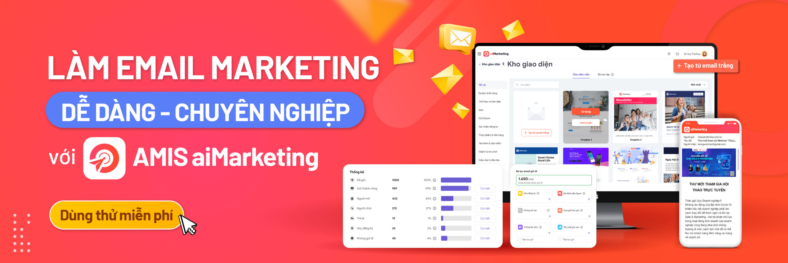 Làm email marketing với AMIS aiMarketing