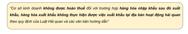hàng nhập khẩu sau đó xuất khẩu
