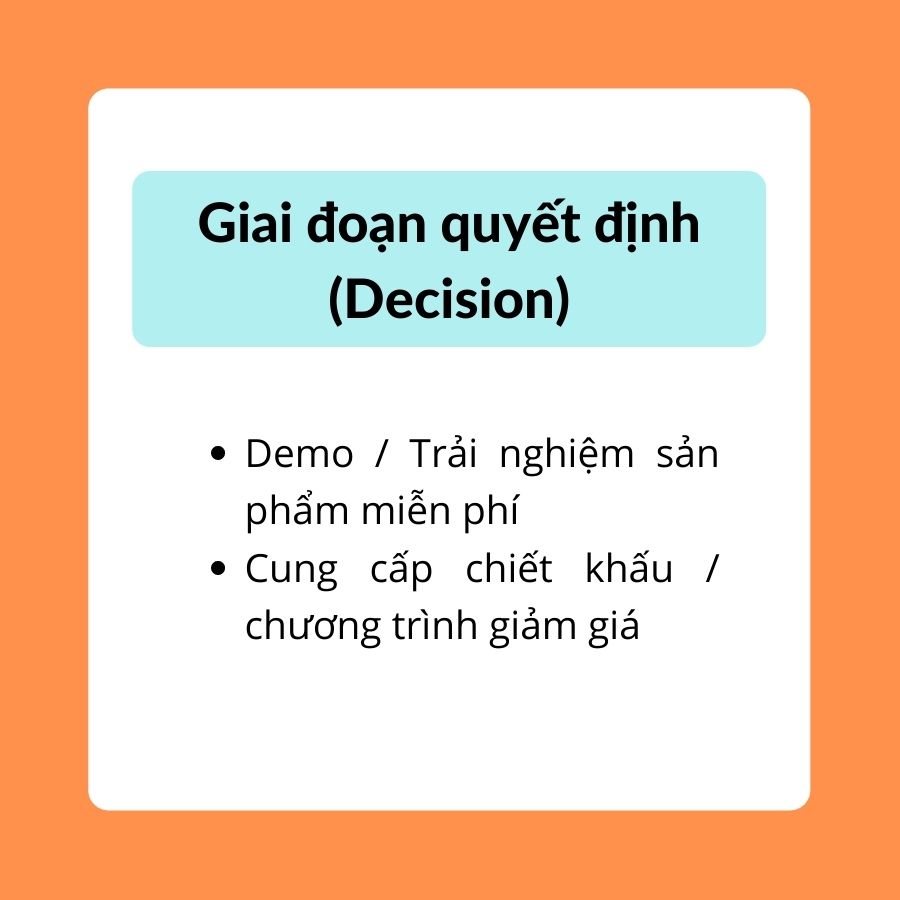 giai đoạn quyết định của phễu Marketing 