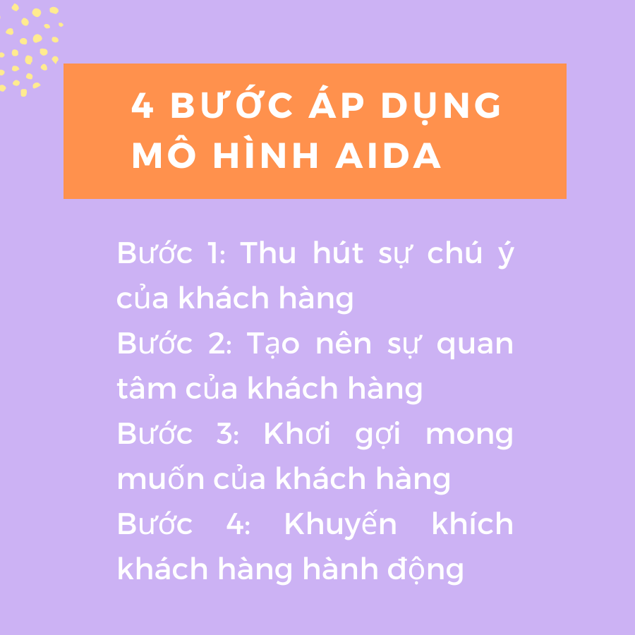4 bước áp dụng mô hình AIDA
