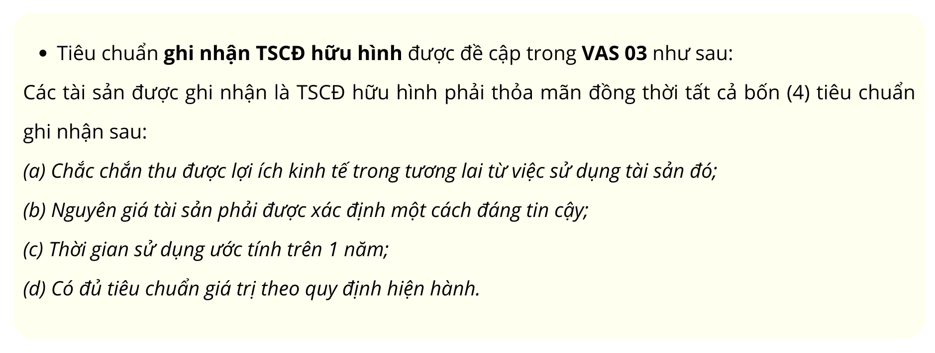 hình 1 tiêu chuẩn ghi nhận TSCĐ hữu hình