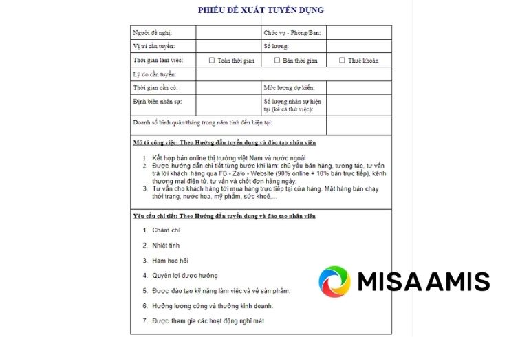 Mẫu Tờ trình xin bổ sung nhân sự