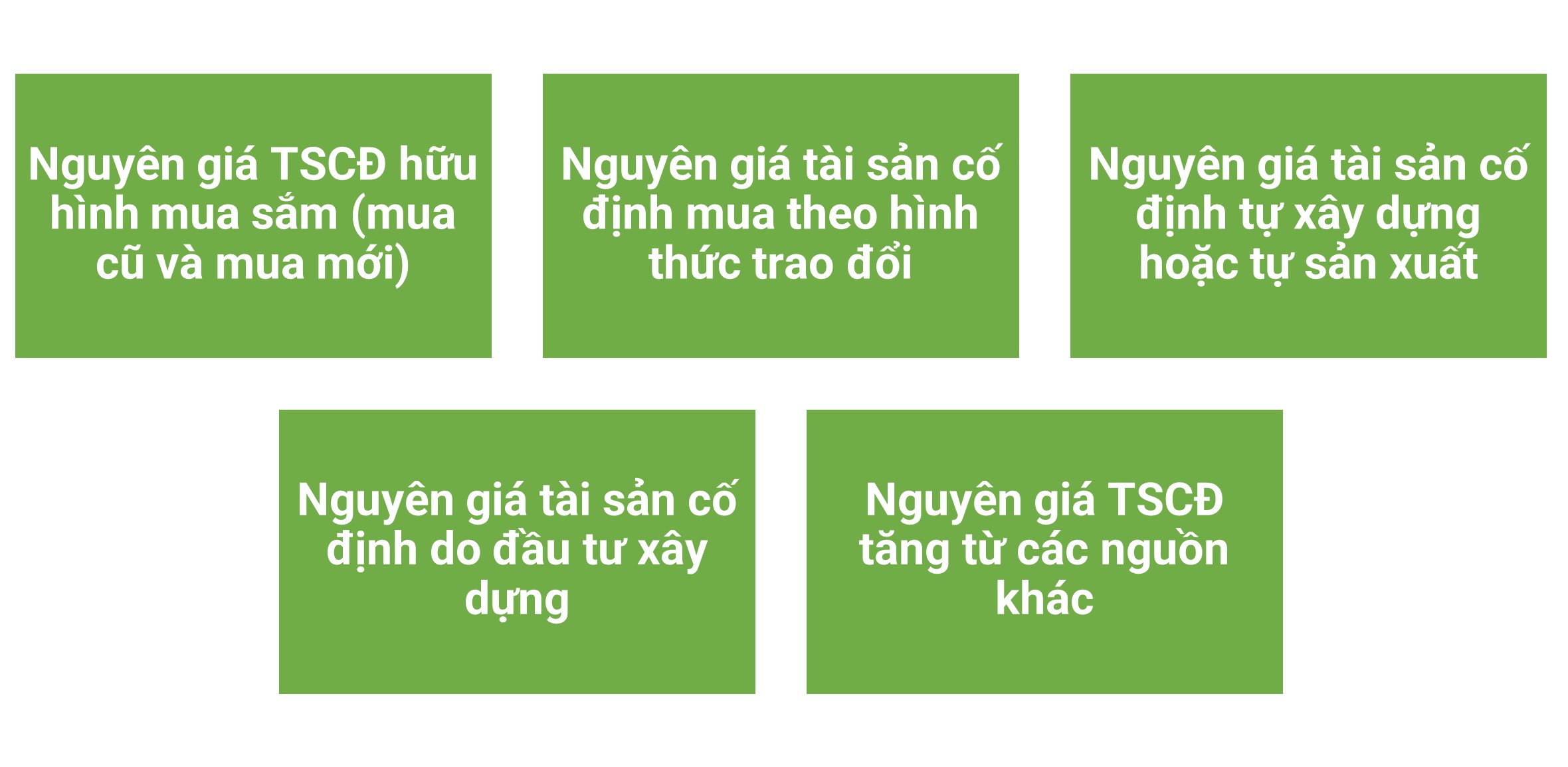 Nguyên giá tài sản cố định hữu hình tăng từ các nguồn hình thành