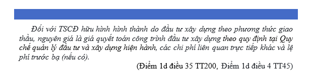 Nguyên giá TSCĐ tăng từ các nguồn khác