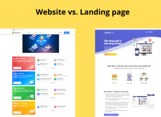 phân biệt landing page bán hàng và website bán hàng