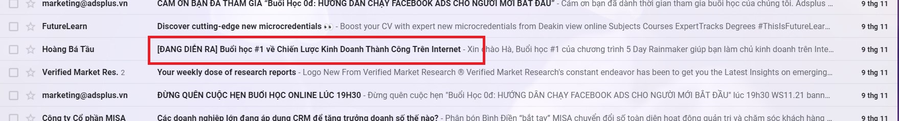 tối ưu email marketing