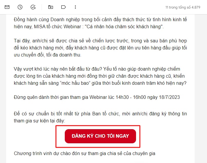 thiết kế cta nổi bật để thu hút click
