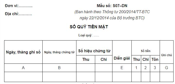 file sổ quỹ tiền mặt