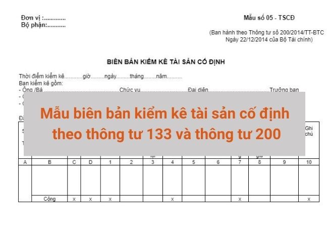biên bản kiểm kê tài sản cố định