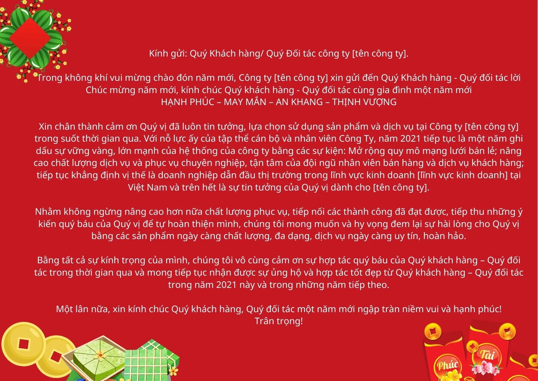 Mẫu email chúc Tết khách hàng hay nhất 