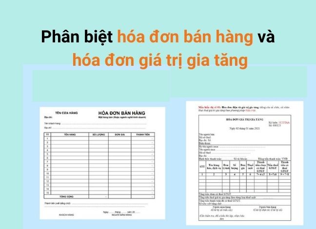 hóa đơn bán hàng và hóa đơn giá trị gia tăng