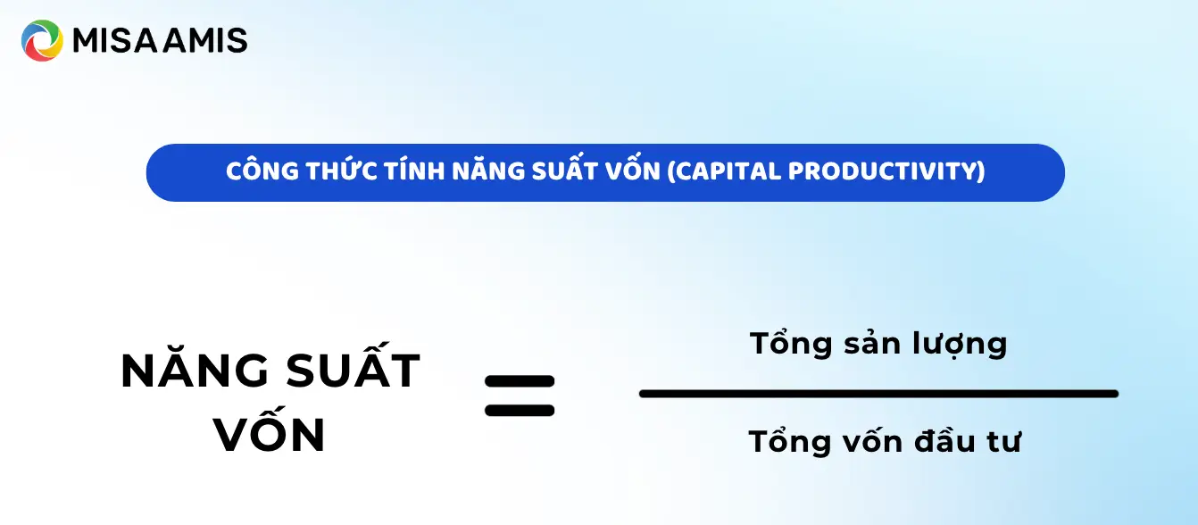 công thức tính năng suất vốn