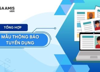 mẫu thông báo tuyển dụng