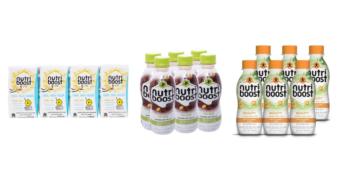 Các dòng sản phẩm sữa nước Nutriboost