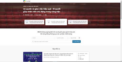 Trang sự kiện https://event.misa.vn/