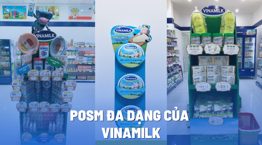 Các dạng POSM của Vinamilk