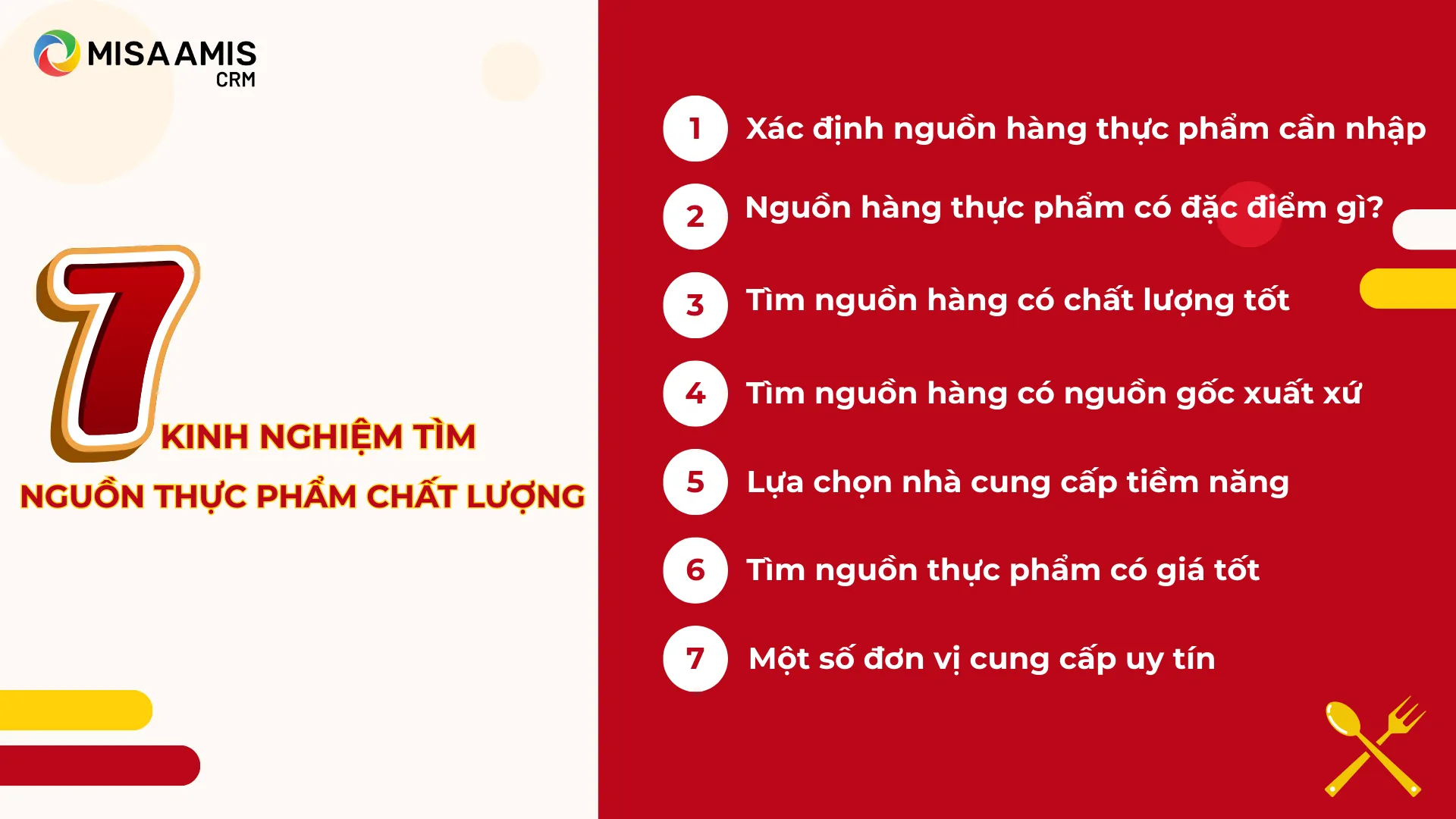 7 kinh nghiệm tìm nguồn hàng thực phẩm chất lượng