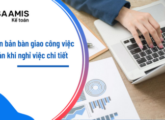 biên bản bàn giao công việc kế toán khi nghỉ việc