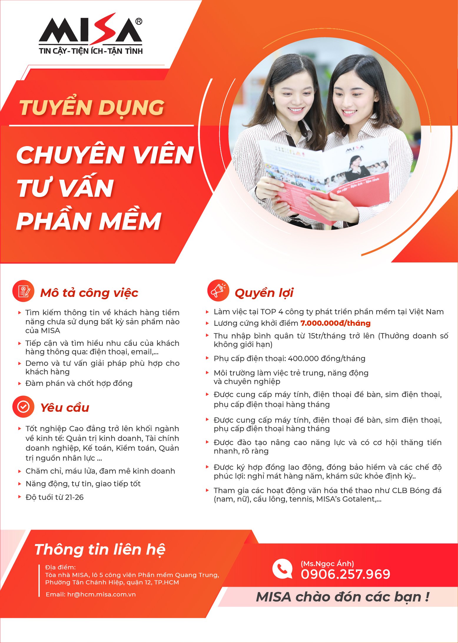 Thông báo tuyển dụng phải phác thảo các yêu cầu chính của công việc