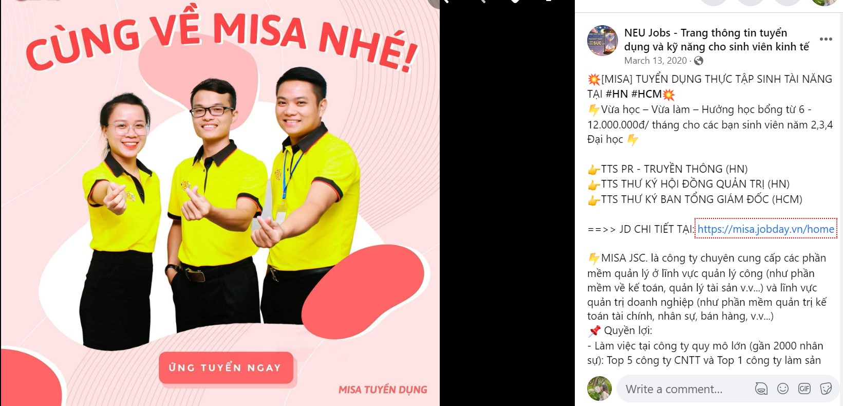 Quảng cáo kết hợp dạng text và ảnh