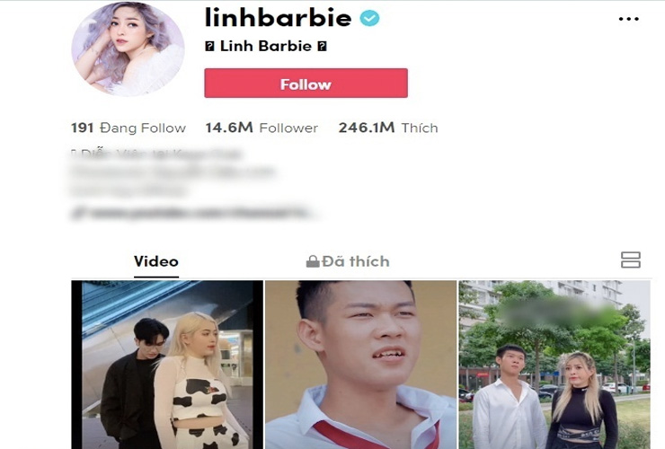 Tiktok cá nhân với hàng triệu follow