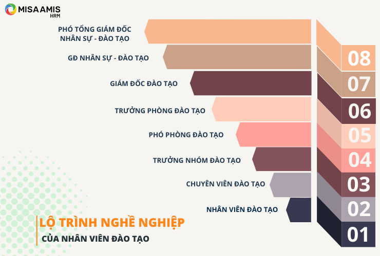 Ví dụ lộ trình nghề nghiệp của nhân viên đào tạo