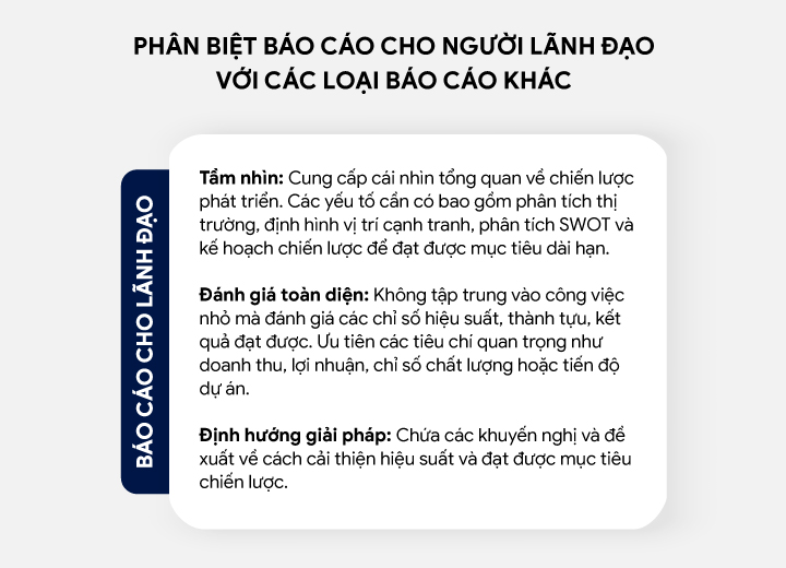 báo cáo cho người lãnh đạo