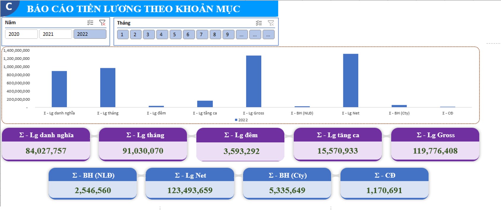 bao cao tien luong theo cac khoan muc