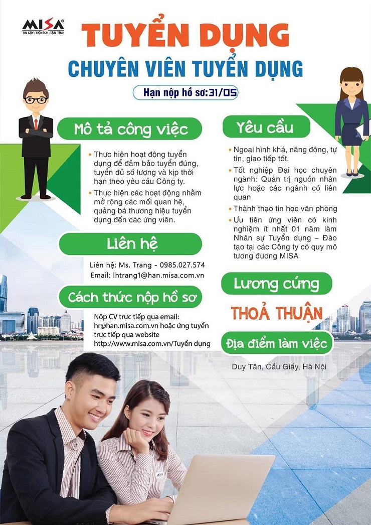 Mẫu tuyển dụng khác của MISA