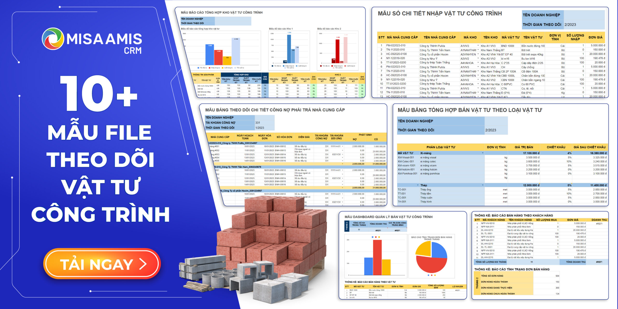 File theo dõi vật tư công trình
