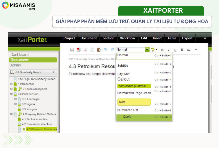 XaitPorter - Giải pháp phần mềm lưu trữ tài liệu, văn bản, quản lý hồ sơ tự động hóa