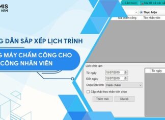Hướng dẫn cách sắp xếp lịch trình cho nhân viên trong máy chấm công