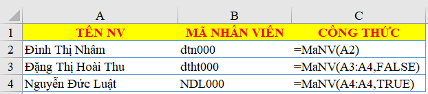 Bạn hoàn toàn có thể tạo mã nhân viên trong excel