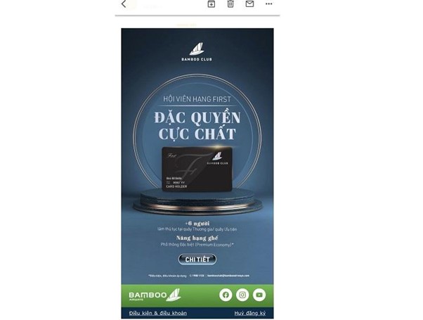 Bamboo Airway cá nhân hóa email marketing