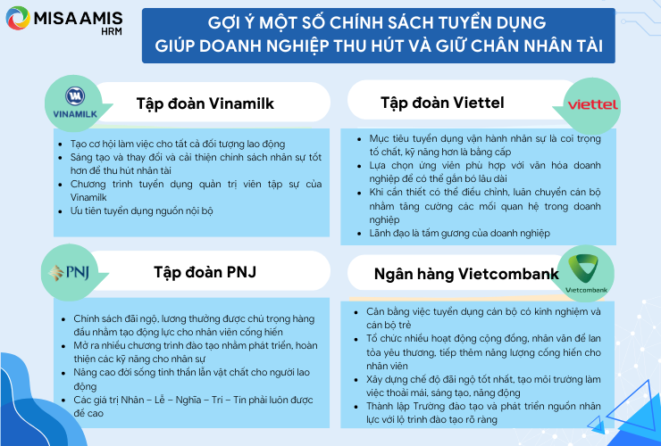 Gợi ý một số chính sách tuyển dụng giúp doanh nghiệp thu hút và giữ chân nhân tài