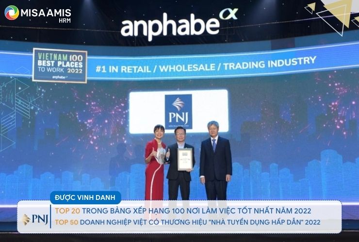 PNJ nhiều năm liên tiếp được lọt Top bình chọn của Anphabe