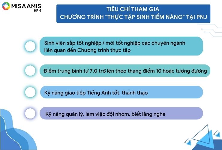 PNJ tổ chức chương trình "Thực tập sinh tiềm năng" cho sinh viên