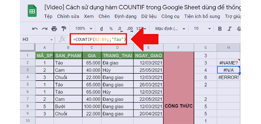 Hình ảnh hàm COUNTIF