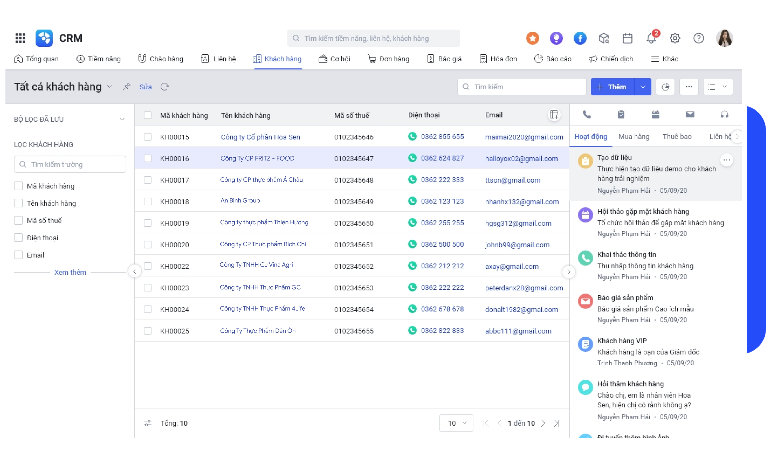Giải pháp CRM