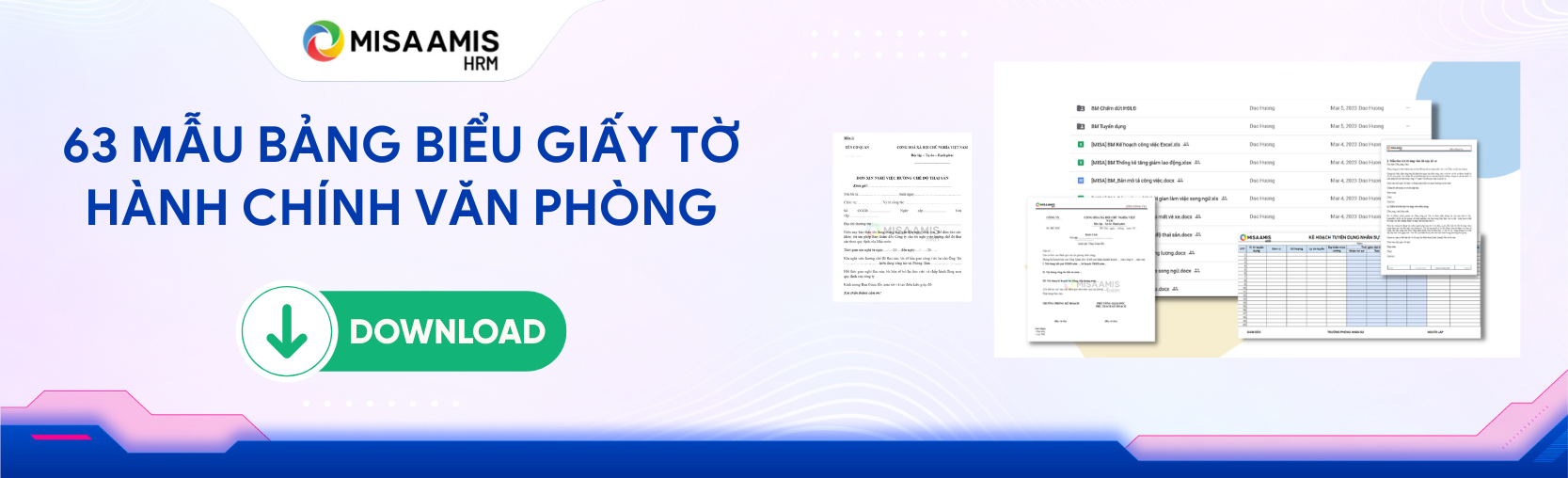 bảng biểu giấy tờ