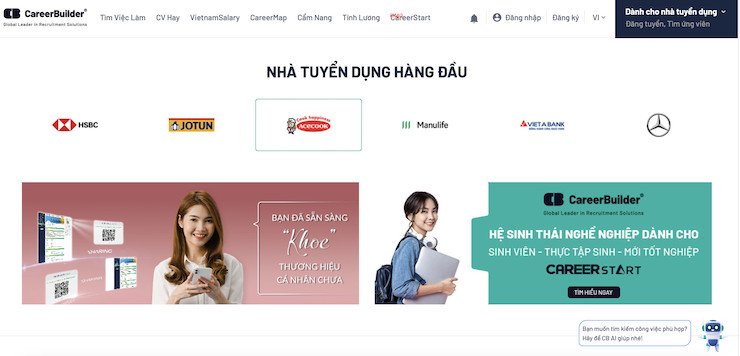 CareerBuilder vn được sở hữu bởi CareerBuilder Mỹ - Mạng tìm việc làm lớn nhất thế giới