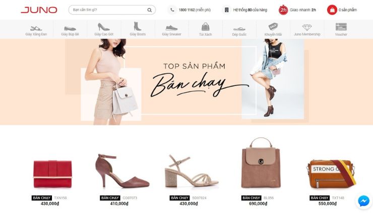 Nền tảng website Juno được thiết kế bắt mắt, chuyên nghiệp 