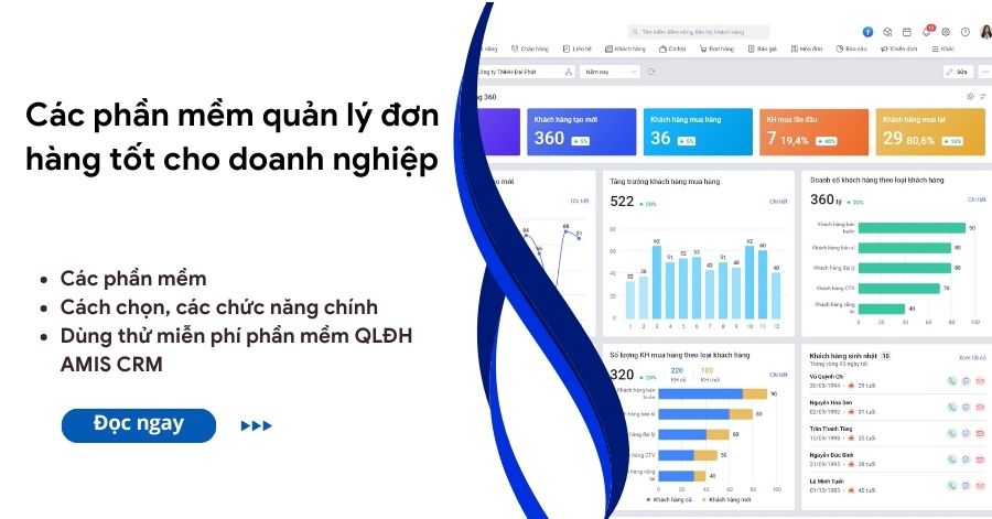 phần mềm quản lý đơn đặt hàng